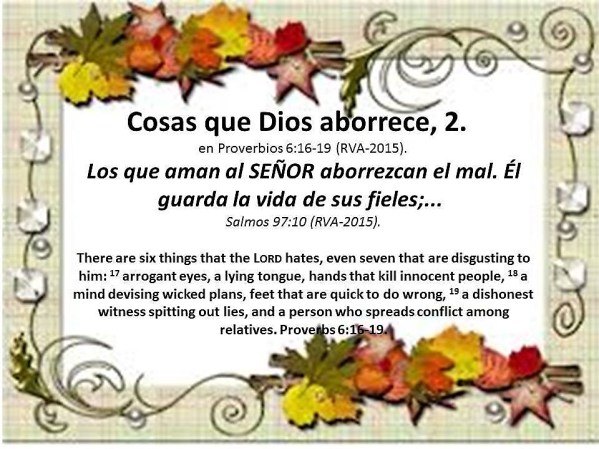 09 Cosas que Dios aborrece, 2 090317