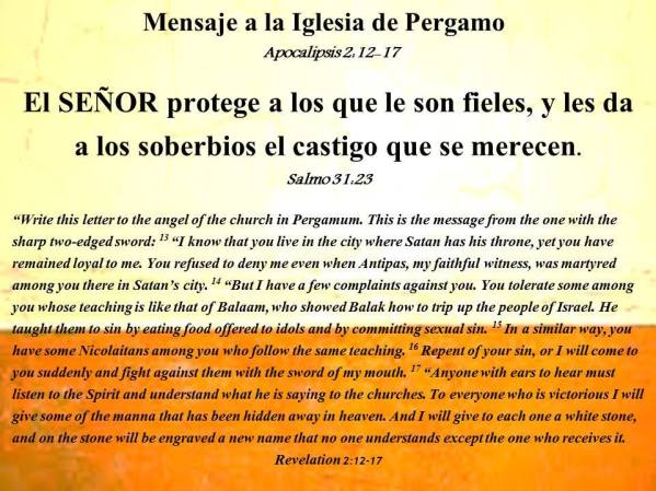 10 Mensaje a la Iglesia de Pergamo 101517