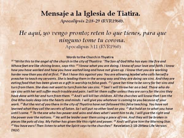 11 Mensaje a la Iglesia de Tiatira 110517