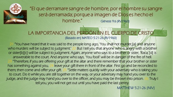 Importancia del Perdon en el cuerpo de Cristo 110418