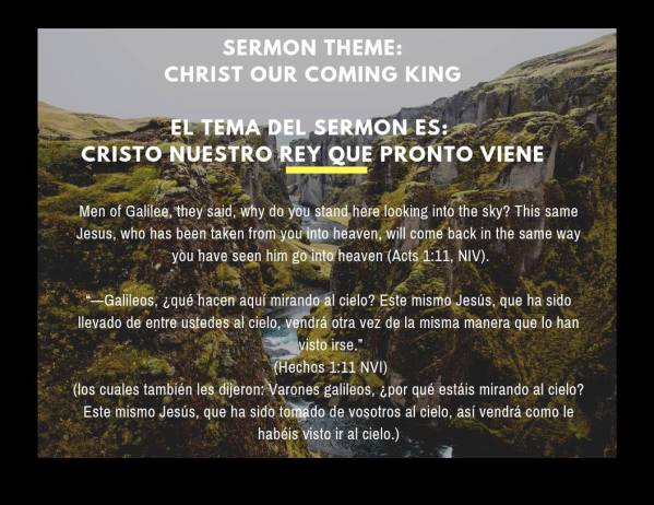 Cristo Nuestro Salvador Que Pronto Viene 031719