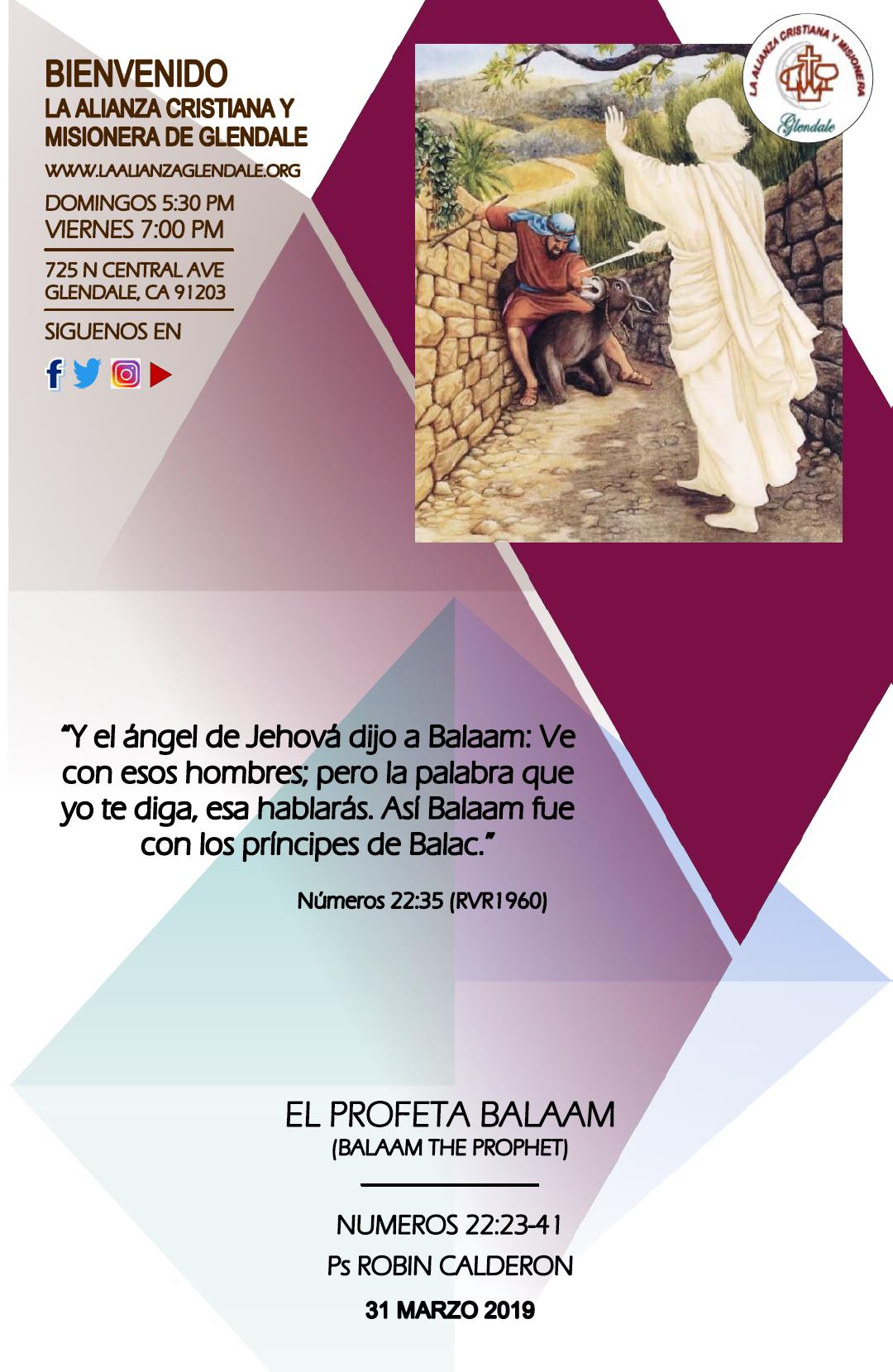 El Profeta Balaam 033119