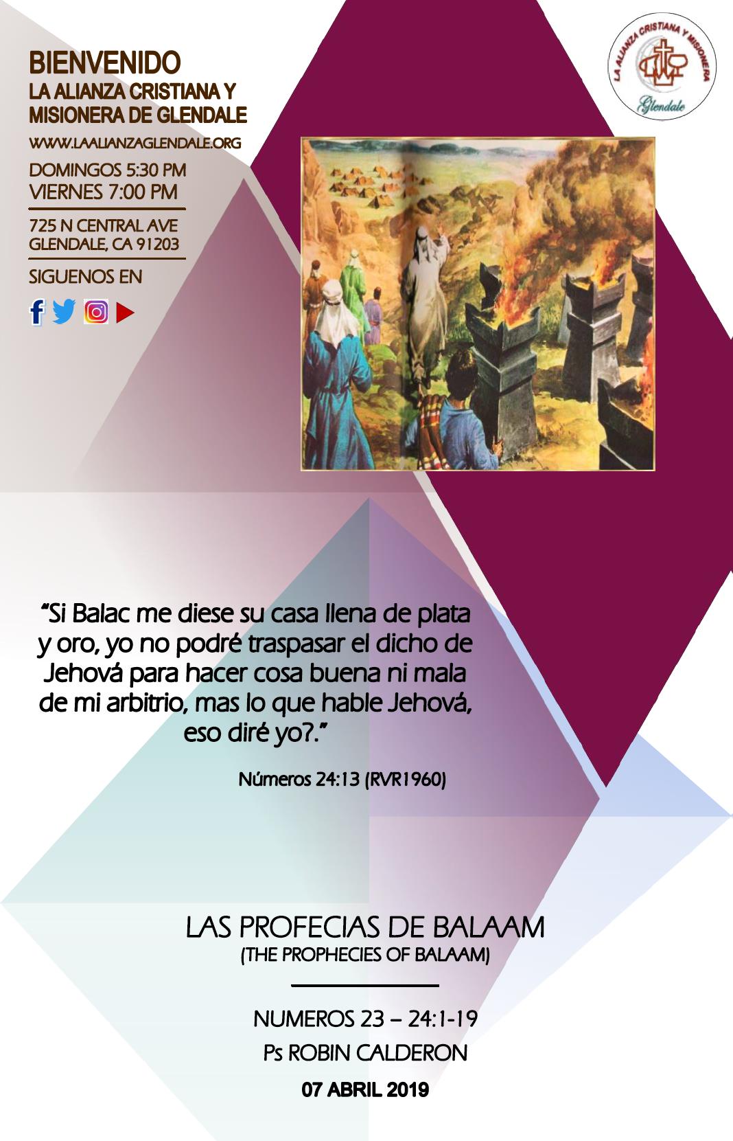 04 Las Profesias de Balaam 040719